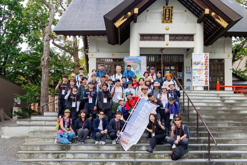 手稲神社で記念撮影